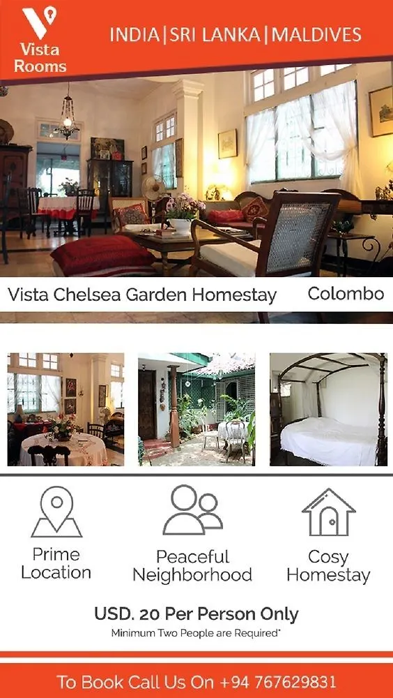 Vista Chelsea Gardens Bnb Коломбо Шри-Ланка